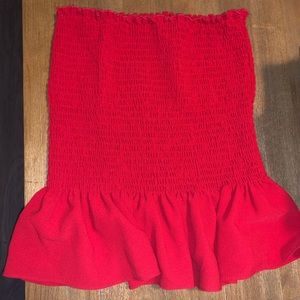 Red skirt